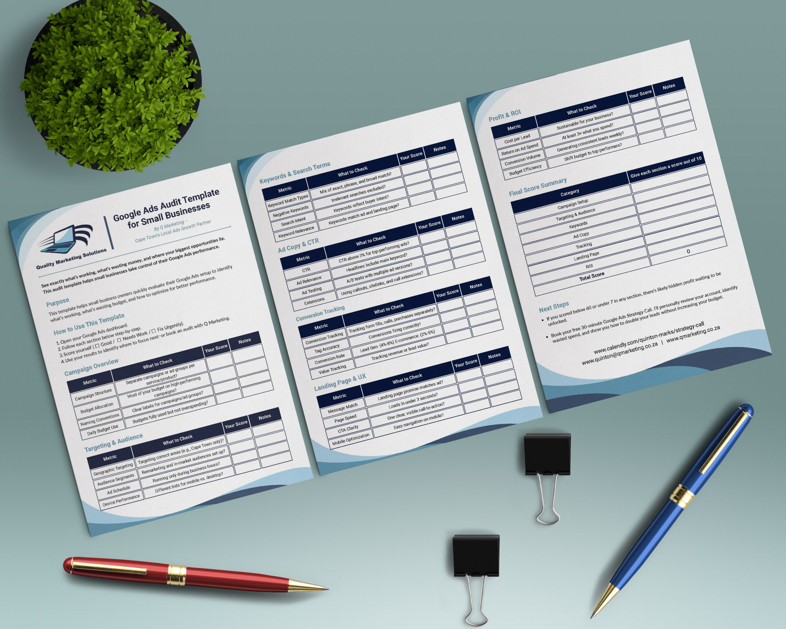 Mockup of the 10-Point Google Ads Audit Checklist